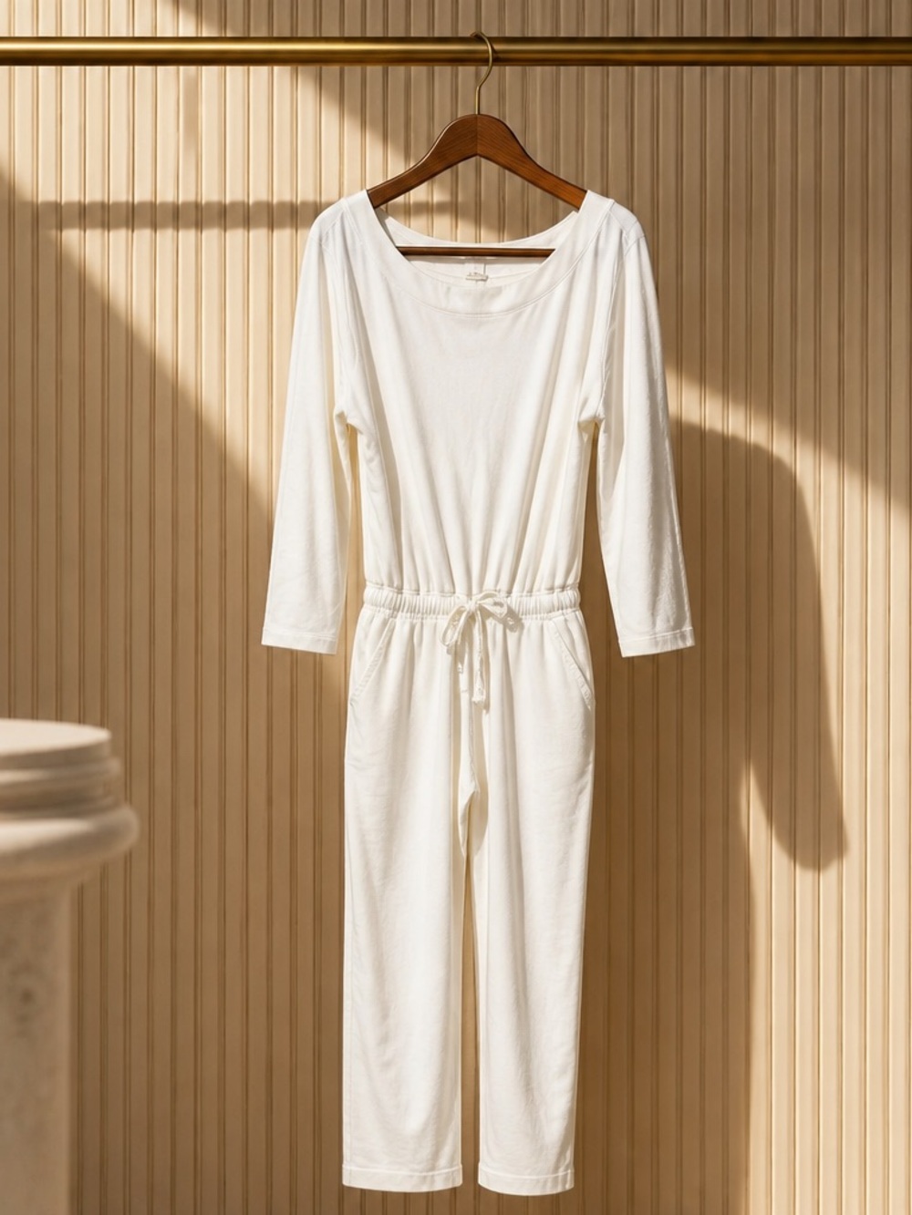 Splendid Ivory Drawstring Jumpsuit - Picture 3 of 11